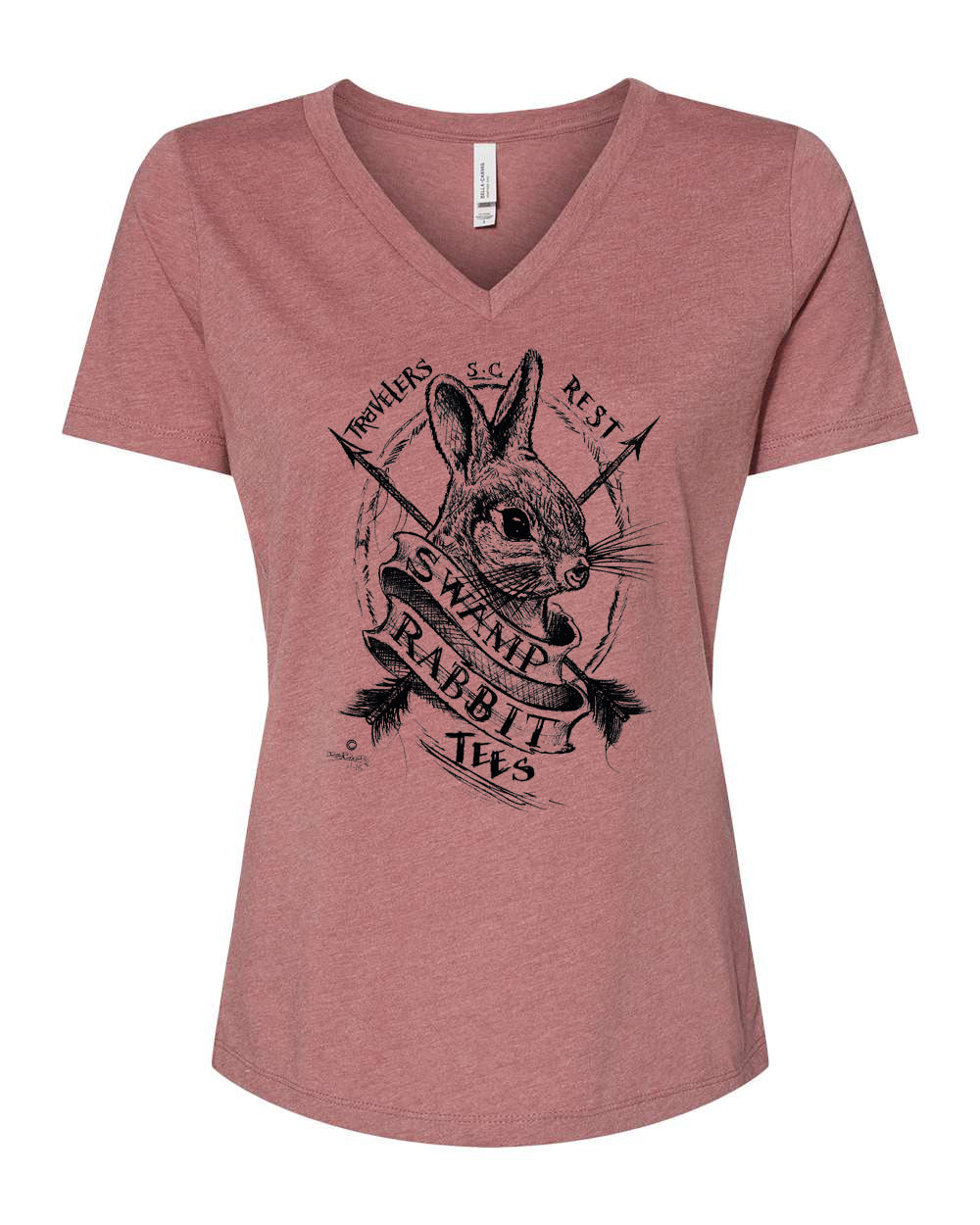 Swamp Rabbit Tees Mauve V Neck